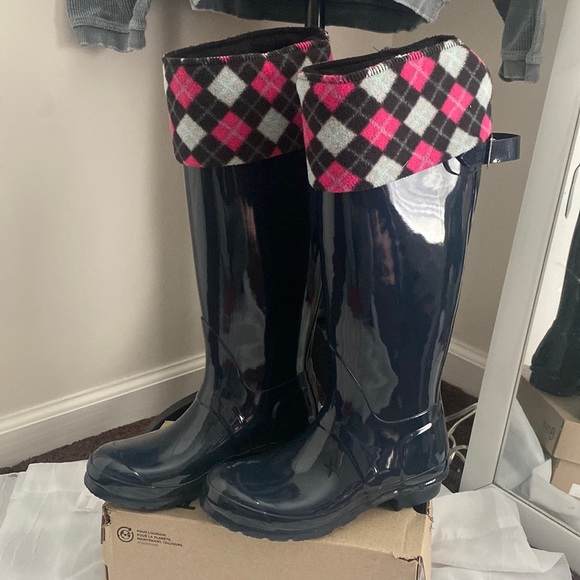 Hunter Shoes - Navy Blue Hunter Rain Boots